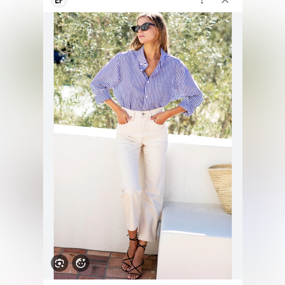 Emerson Fry White Straight Leg Jeans